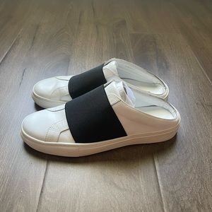 Via Spiga V-Steel PORCBLK Leather white Mule sandals